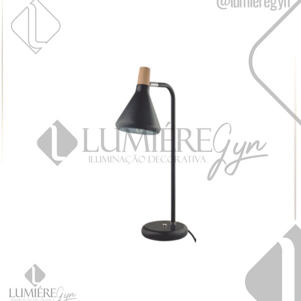 Luminária Mesa Casual Light  Qlm1064-pt Horn 1l G9  Preto
