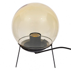 Luminária Globb VD Âmbar Ø200mm Cabo Tecido Preto 1xE27 - Preto Liso