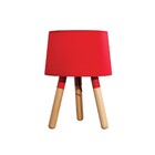Luminaria Mesa Madeira Stick Feet Vermelho 22x22x32cm