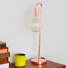 Luminária Mesa Retrô Vintage Estudo Leitura Loft Rose Gold Lm