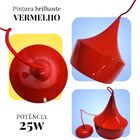 Luminaria Metal Cirque Tend Vermelho 1 Luz E14
