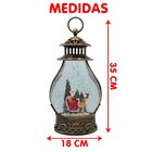 Luminária Musical Á Pilha Enfeite Natal Papai Noel Rena 35cm