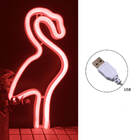 Luminária Neon Flamingo Led Usb - Vermelho