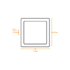 Luminária Painel LED de Embutir 12W Luz Neutra 17x17cm Slim LLUM Bronzearte