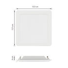 Luminária Painel LED de Embutir 12W Luz Amarela Elgin