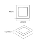 Luminária Painel LED de Sobrepor 12W Luz Amarela Blumenau Iluminação