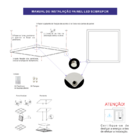 Luminária Painel Led Plafon Sobrepor Retangular 30x120cm 6500