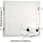 Luminaria Painel Led Preto 18w Embutir Quadrada 4000k Slim