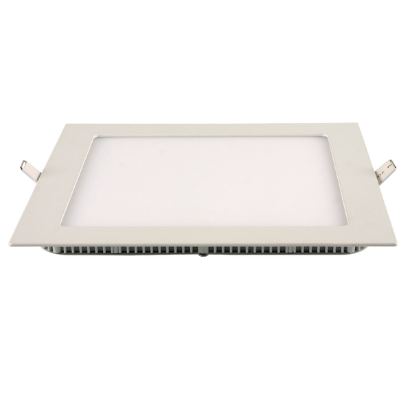 Luminária Painel Slim LED Blumenau Iluminação Embutir Quadrado 18W Luz Amarela Bivolt