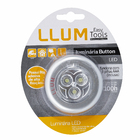 Luminária para Móveis LED 0,3W Button Prata Pilha LLUM