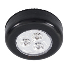 Luminária para Móveis LED 0,3W Button Preto Pilha LLUM