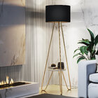 Luminária Para Sala De Estar Com Cúpula Preto