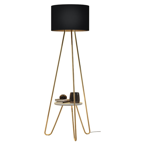 Luminária Para Sala De Estar Com Cúpula Preto