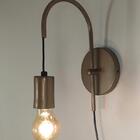 Luminária Parede Arandela Abajur Interruptor Moderno Bronze