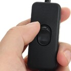 Luminária Parede Arandela Abajur Interruptor Moderno Preto