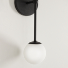 Luminária Parede Arandela Bolinha 2 Globos Vidro Sala Preto