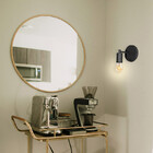 Luminária Parede Arandela Botão Cama Moderna Lavabo Preto