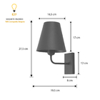 Luminária Parede Arandela Cúpula Metal Cama Quarto Champagne