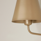 Luminária Parede Arandela Cúpula Metal Cama Quarto Champagne