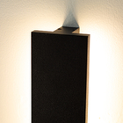 Luminária Parede Arandela Led Slim Indireta 33cm 220v Preto