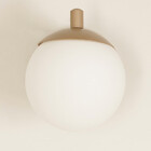 Luminária Parede Arandela Reta Bola Globo Vidro Champagne