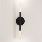 Luminária Parede Arandela Tubo 2 Difusores Cabeceira Preto