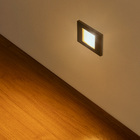 Luminária Parede Escada Balizador Embutir Cx 4x2 Marrom + Luz