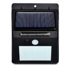 Luminaria Parede Solar 30 Leds Sensor Movimento Luz Preto
