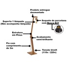 Luminária Pelicano Amêndoa - Tebarrot Móveis