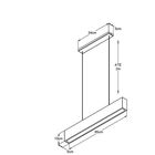 Luminária Pendente 1 Lâmp. Retangular Alumínio Branco Arky