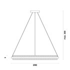 Luminária Pendente 1xled 36w Dollage Preto