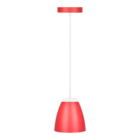 Luminária Pendente  Led 9w 6,5k Vermelho Biv Kian
