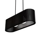 Luminária Pendente Antares Modelo Ripado - Preta