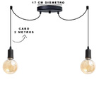 Luminária Pendente Aranha 2 Fios