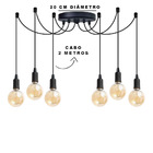 Luminária Pendente Aranha 6 Fios