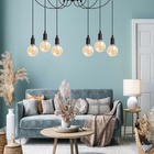 Luminária Pendente Aranha 6 Fios