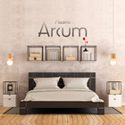 Luminária Pendente Arcum G Madeira E27 Pessego Moderno