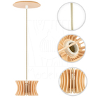 Luminária Pendente Arcum P Madeira E27 Decoração Moderno Pess