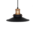 Luminária Pendente Área De Lazer Factory Vintage 22cm Preto E