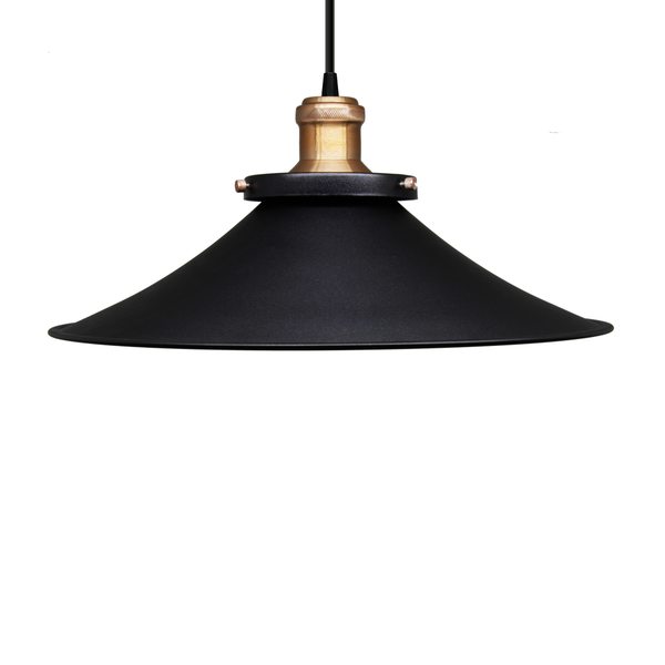 Luminária Pendente Área De Lazer Factory Vintage 38 Cm Preto