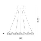 Luminária Pendente Argyle 1xled 24w Dourado