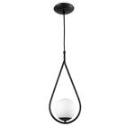 Luminária Pendente Aro Gota Orby Preto Magnifico