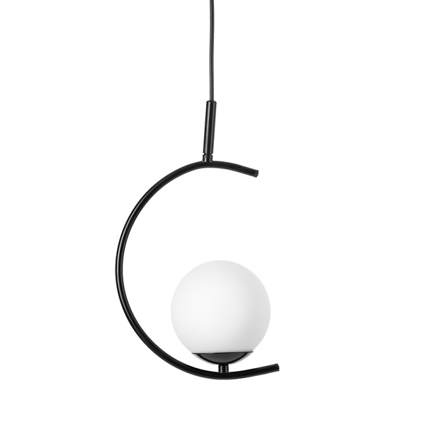 Luminária Pendente Aro Lua Orby Preto Magnifico