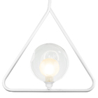 Luminária Pendente Aro Triangulo Harmony Branco Magnifico