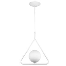 Luminária Pendente Aro Triangulo Orby Branco Magnifico