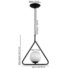 Luminária Pendente Aro Triangulo Orby Preto Magnifico