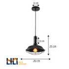 Luminária Pendente Avant Industrial Aramado Aço Moderno Tenne