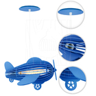 Luminária Pendente Avião Teco Teco Infantil Azul Escuro E27