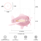Luminária Pendente Avião Teco Teco Infantil Rosa Claro E27