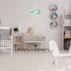 Luminária Pendente Avião Teco Teco Infantil Verde Claro E27